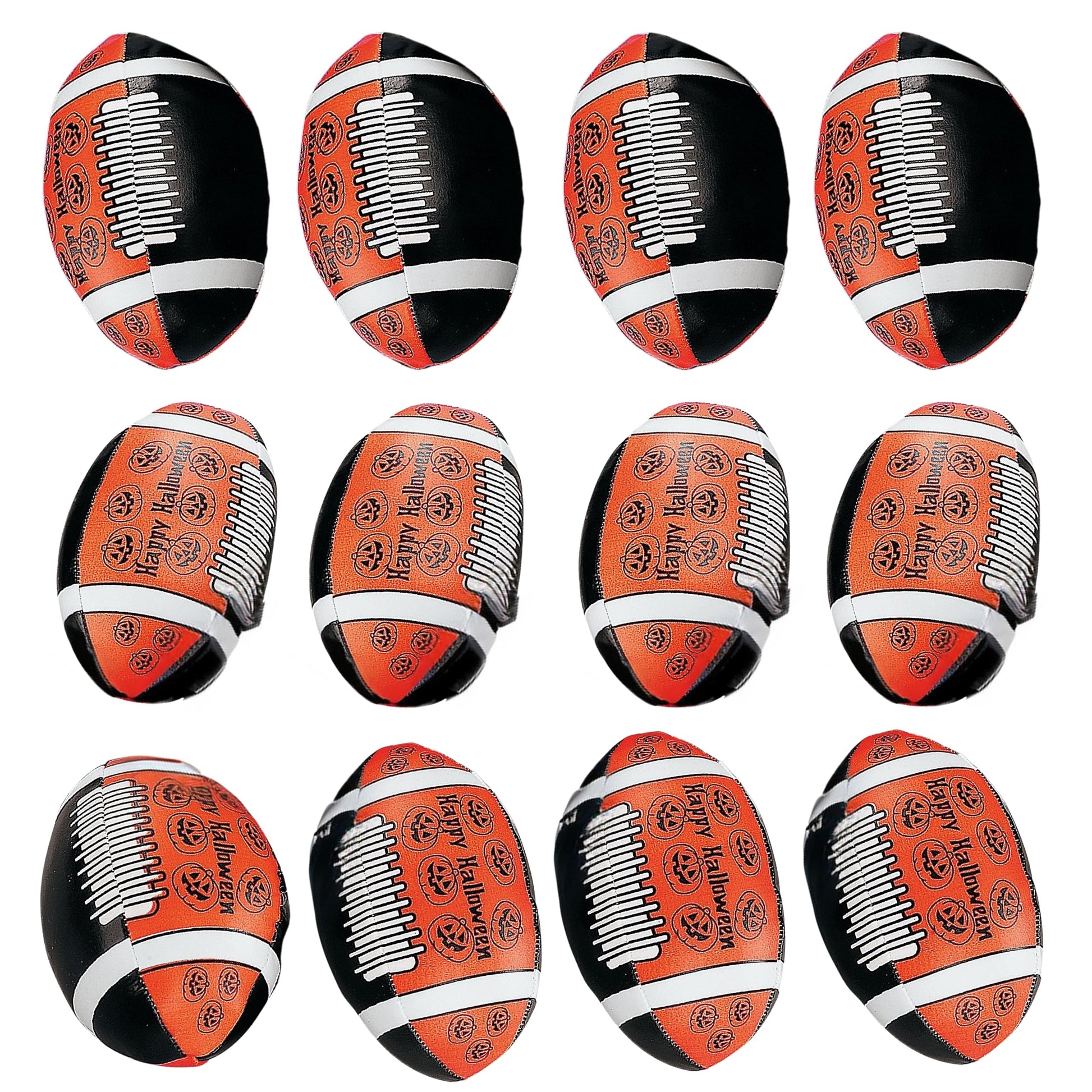 Fun Express Halloween Footballs - Trick or Treat Handout Toys and Party Favors - 12 Pieces