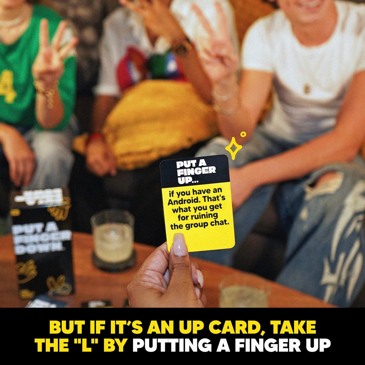 Hunch Games Put A Finger Down - Hilarious Party Card Game, Game Night, Parties, Big and Small Groups | Fun Social Icebreaker with 400 Cards for 2+