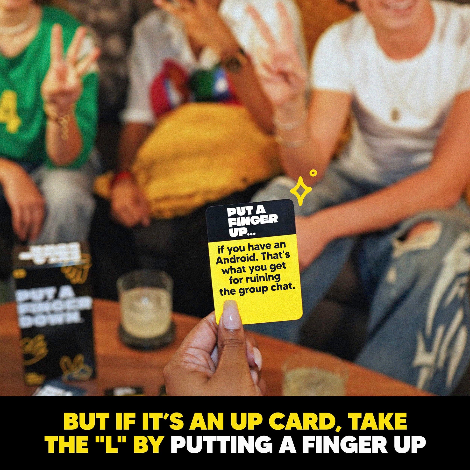 Hunch Games Put A Finger Down - Hilarious Party Card Game, Game Night, Parties, Big and Small Groups | Fun Social Icebreaker with 400 Cards for 2+