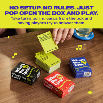 What's The Lyric Ultimate Bundle by Relatable - A Music Trivia Game and Finish the Lyric Game for Music Fans - Includes 300 Pop, Rap, and Country