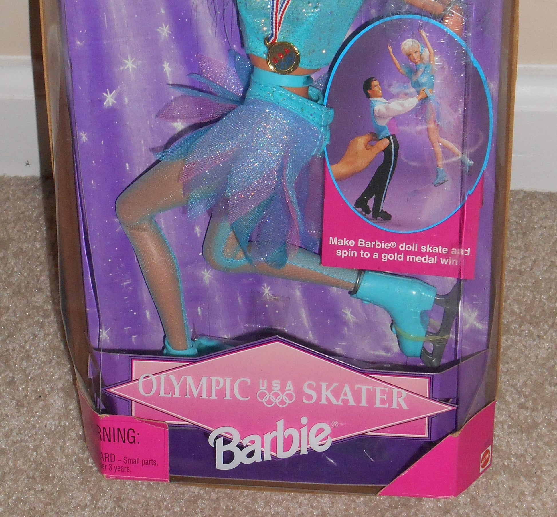 Barbie Nagano Olympic Skater with Wind Up Action!