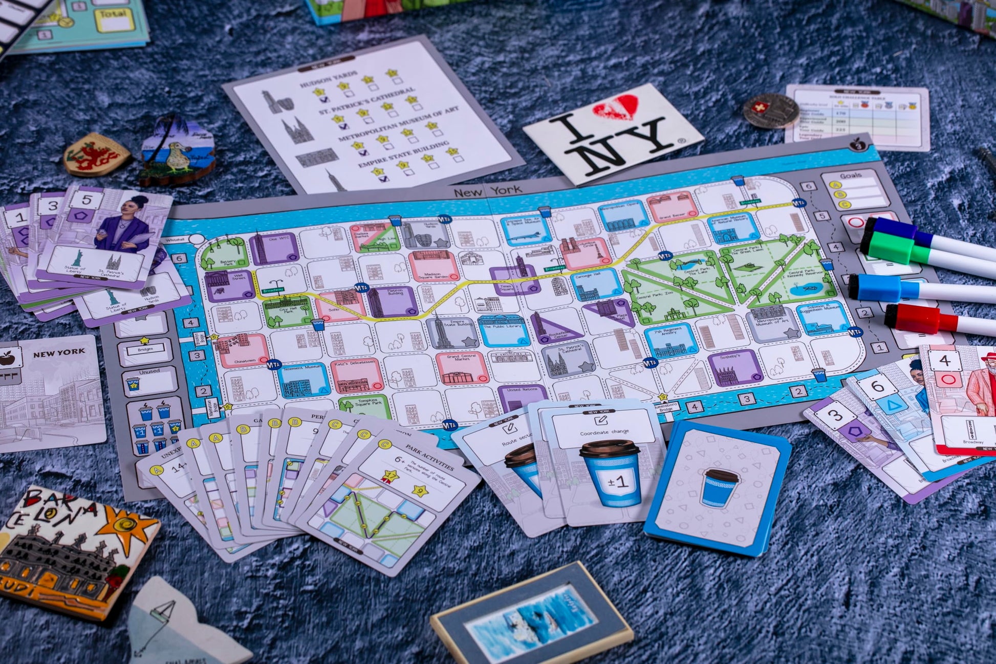 CrowD Games | En Route: A Stroll & Write Game | Flip and Write | Tourism | Route Building | for Adults and Families| Solo Mode Included | 1-4 Players