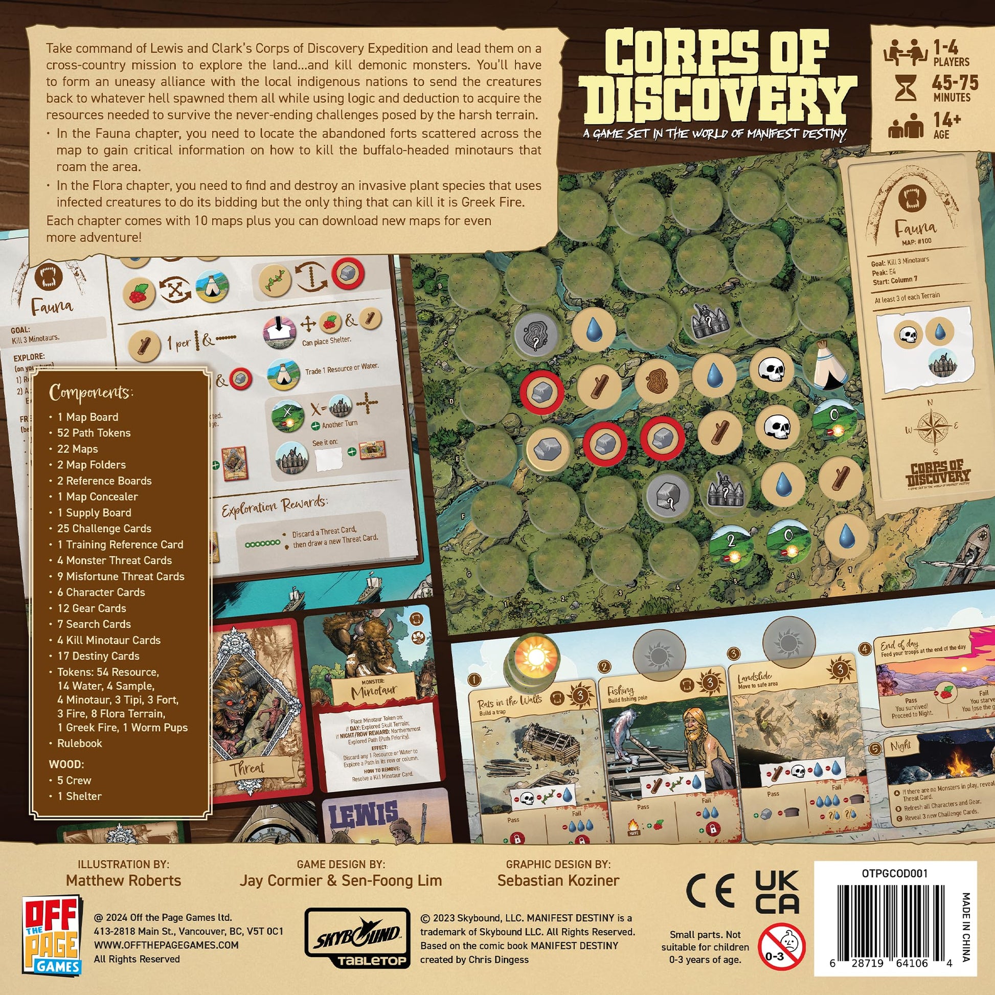 Corps of Discovery - Cooperative Adventure Board Game by Off the Page Games | 1-4 Players | Ages 14+ | 45-75 Min - Origins Award Nominee
