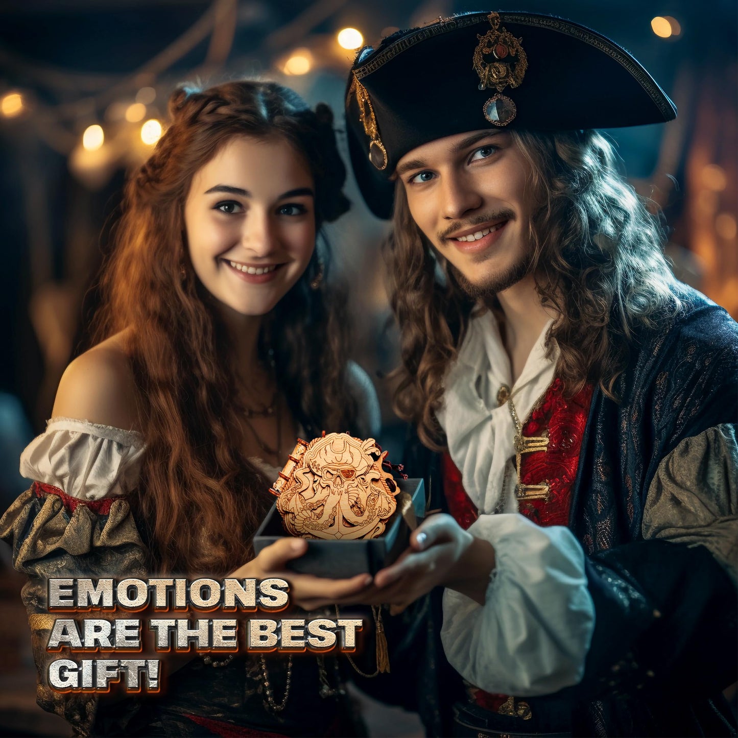 ESC WELT Blackbeard's Compass 3D Escape Room Puzzle Box - Brainteaser Money Box - Wooden Puzzle Game