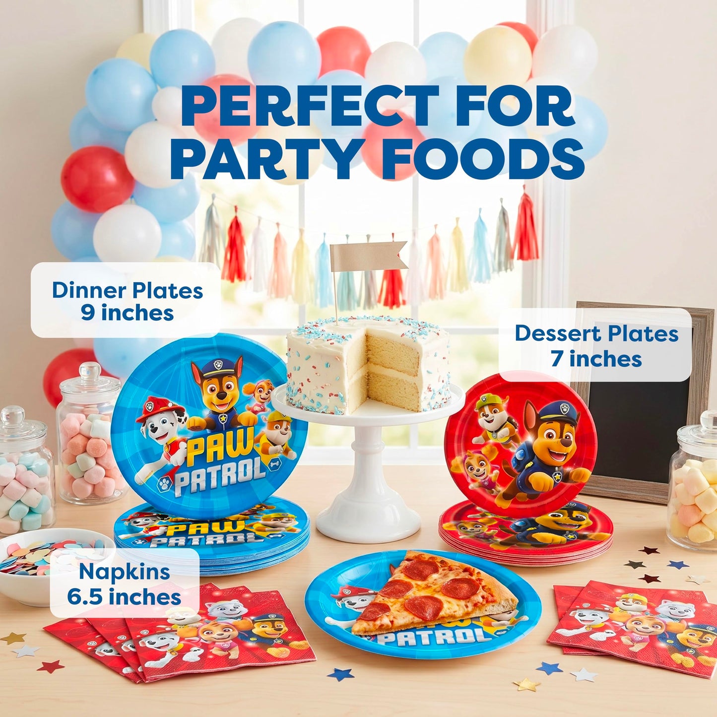 Paw Patrol Plates and Napkins - Paw Patrol Birthday Decorations for Party
