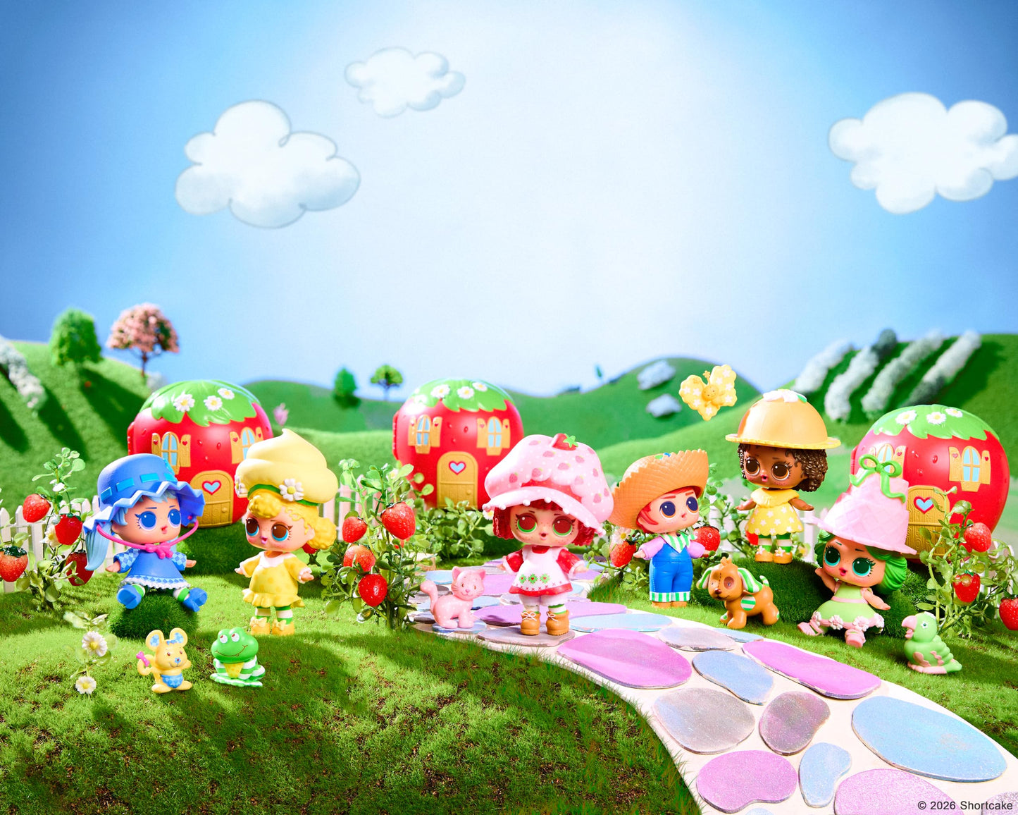 LOL Surprise Loves The World of Strawberry Shortcake Tots with Scented Dolls, Pets, and Transforming Strawberry House Playset - Gift for Kids Ages 4+