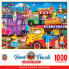 Food Truck - Carnival Treats 1000pc Puzzle - Jigsaw Puzzle with Vibrant Artwork and Durable Pieces - Fun Family Activity, Brain Challenge,