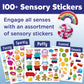 Creativity for Kids Sensory Sticker Playset - Sweetsville - 100+ Sensory Stickers and Play Scenes - Gifts for Boys and Girls Ages 4+, Multi