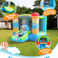 Doctor Dolphin Inflatable Bounce House for Kids, Bouncy House with Blower Indoor Outdoor, Inflatable Bouncer for Kids Party (Hot-air Balloon Theme)