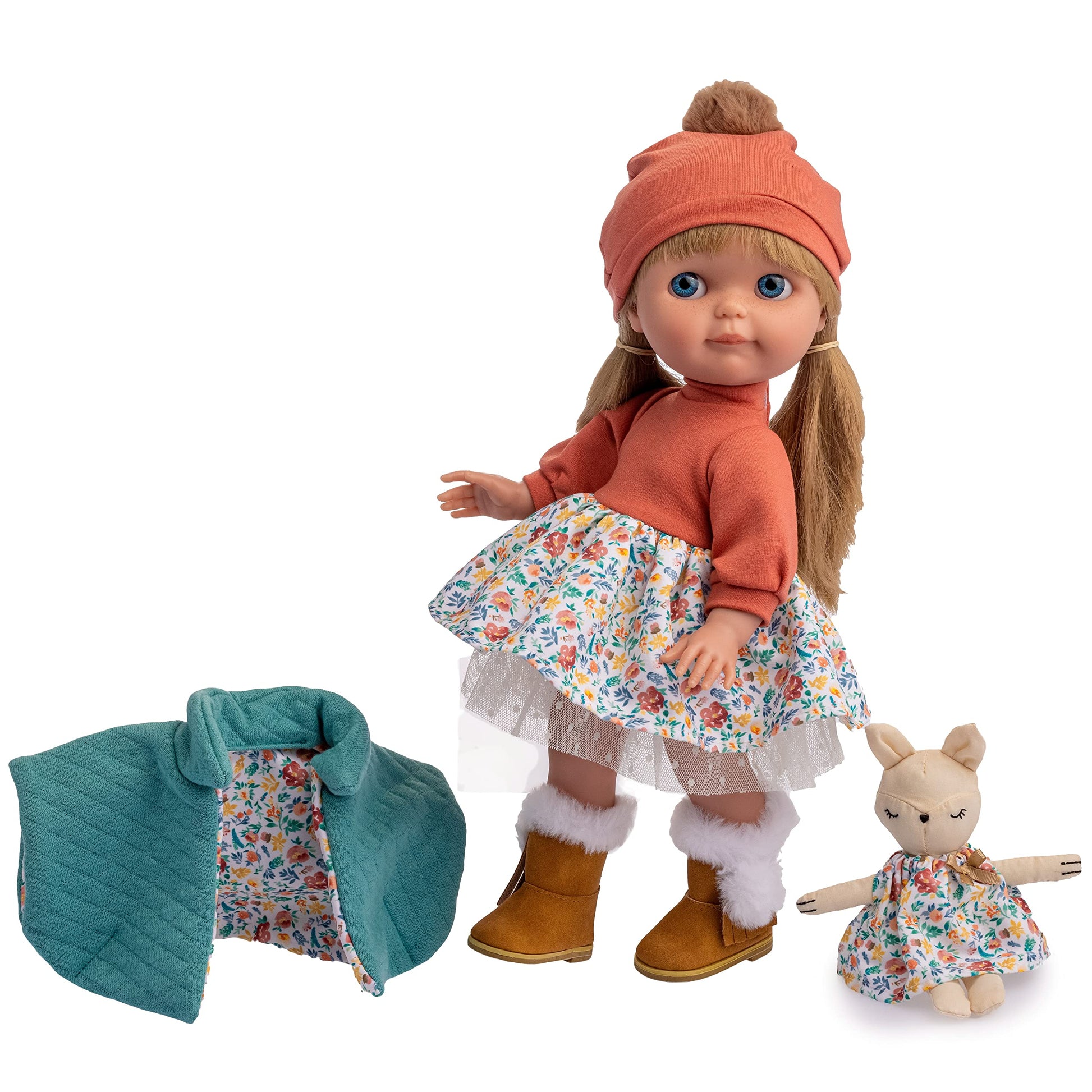 JC Toys Chloe by Berenguer | 15" Nature Collection Fashion Doll | Long Blonde Hair | Multi Piece Removable Fasion Outfit | All Vinyl Posable Doll |