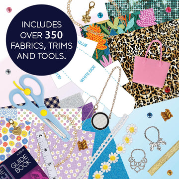 MindWare Fashion Designer Kits Ages 8+ - Run The Runway DIY Craft Kit for Girls - Creative Learning Activity for Kids - Design Bags & Jewelry