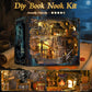 Pirate Book Nook Kit - DIY Miniature House Kit for Adults, Teens, Dollhouse Booknook Bookshelf Insert Decor with LED Light, 3D Wooden Puzzle Gifts