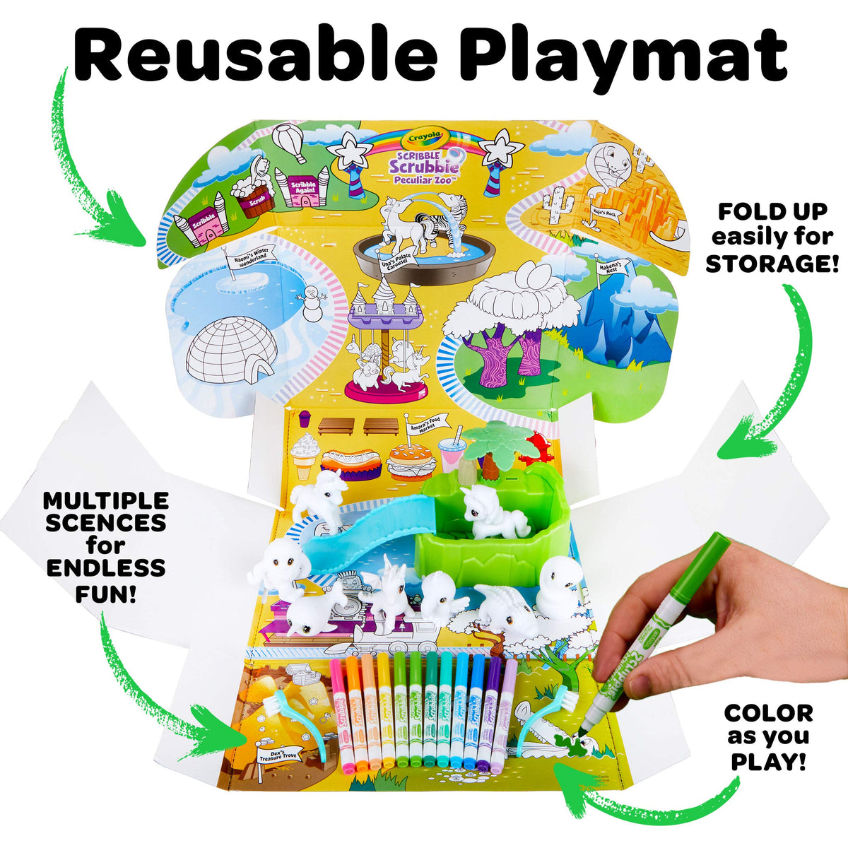 Crayola Scribble Scrubbie Peculiar Zoo, Amazon Exclusive, Kids Toy, Gift for Kids, Ages 3, 4, 5, 6