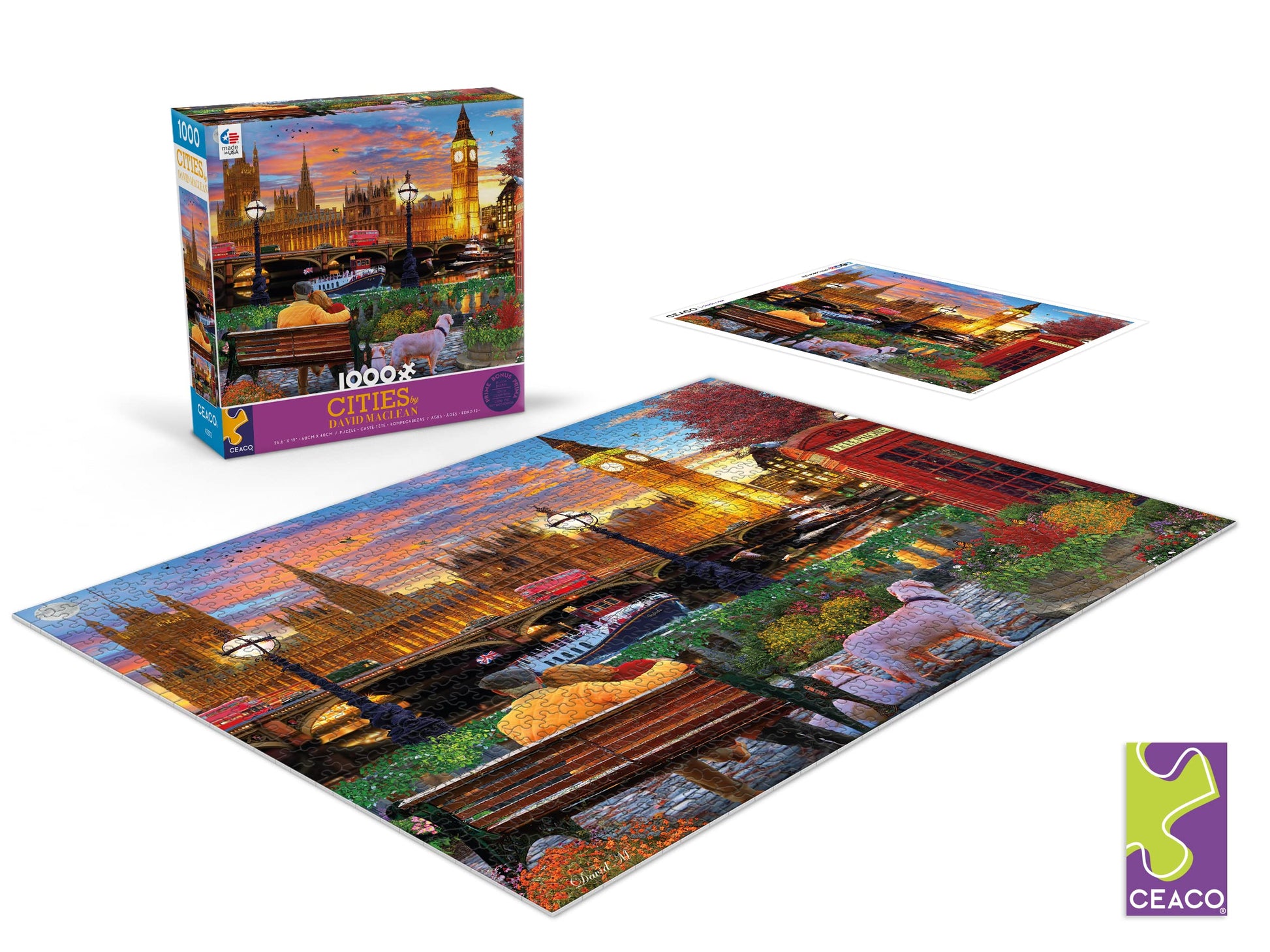 Ceaco - On The Thames in London - 1000 Piece Jigsaw Puzzle for Adults