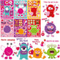 Monster Valentines Day Crafts for Kids,36 pcs Valentine Stickers Sheets DIY Art Cards Gift for School Activities or Valentine's Party Supplies Goodies