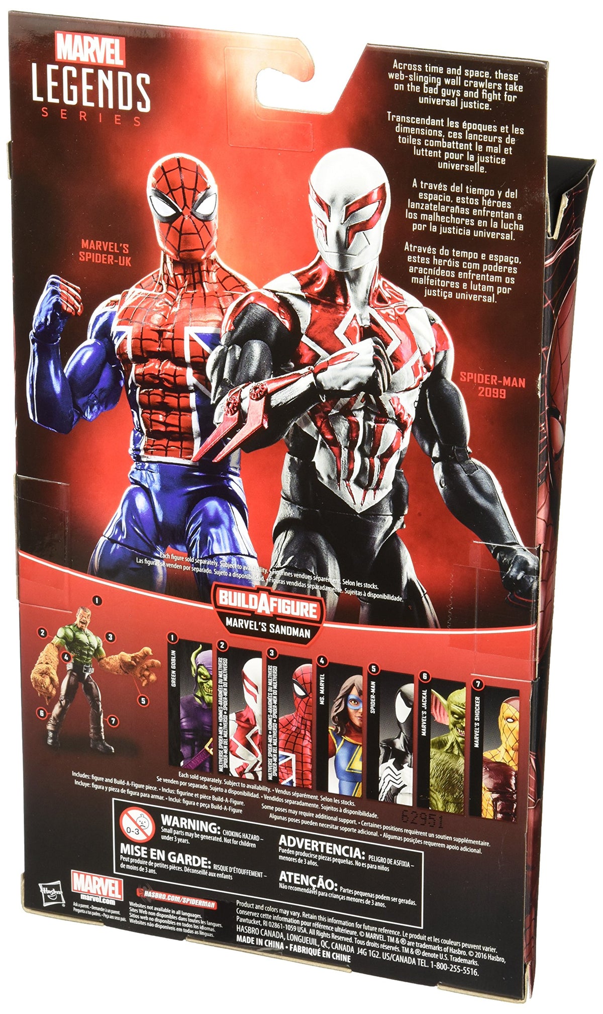 Marvel Spider-Man 6-inch Legends Series Multiverse Spider-Men: Spider-Man 2099