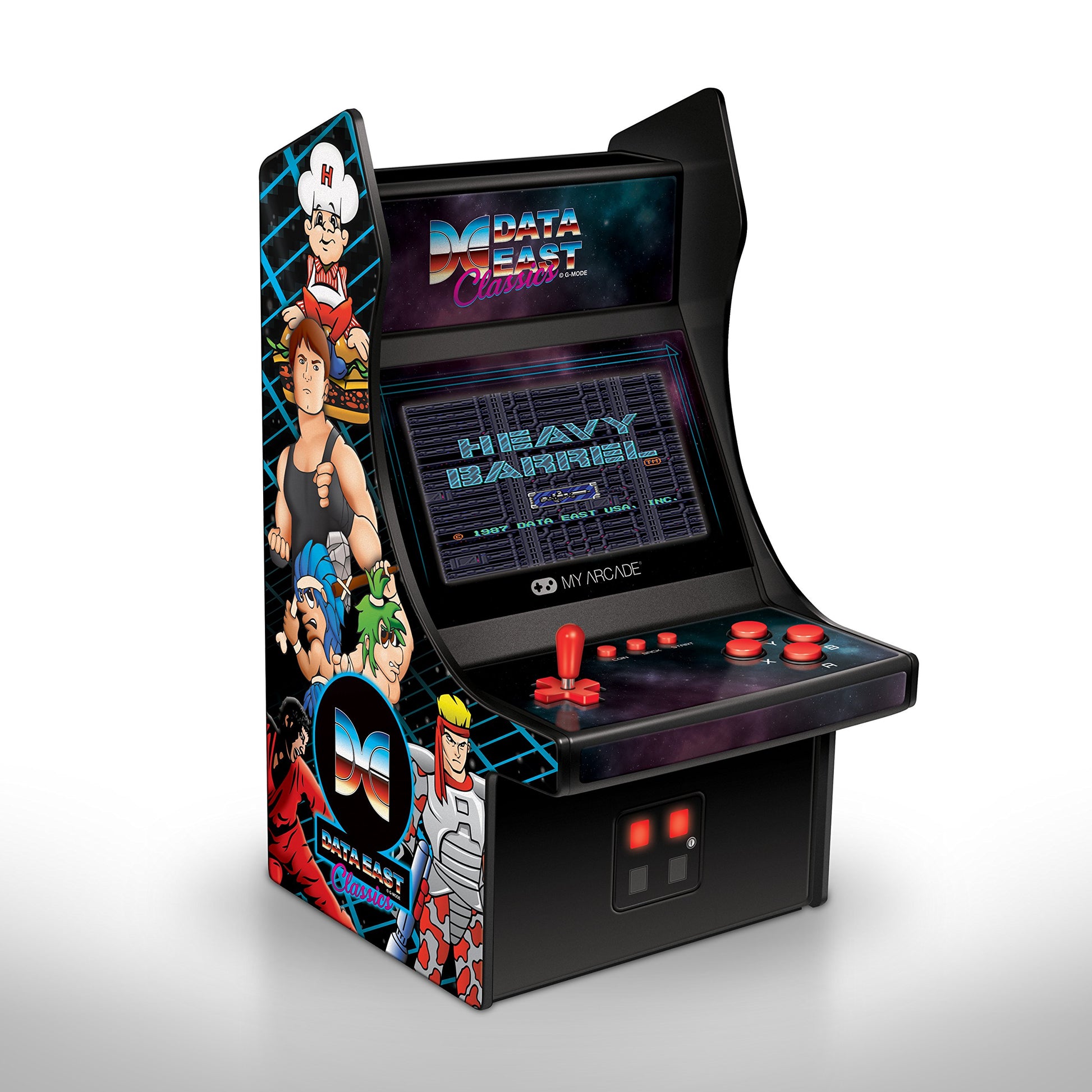 My Arcade Data East Classics Mini Player - 10 Inch Mini Arcade Machine Cabinet - 34 Retro Games Included - Heavy Barrel, Caveman Ninja, and More