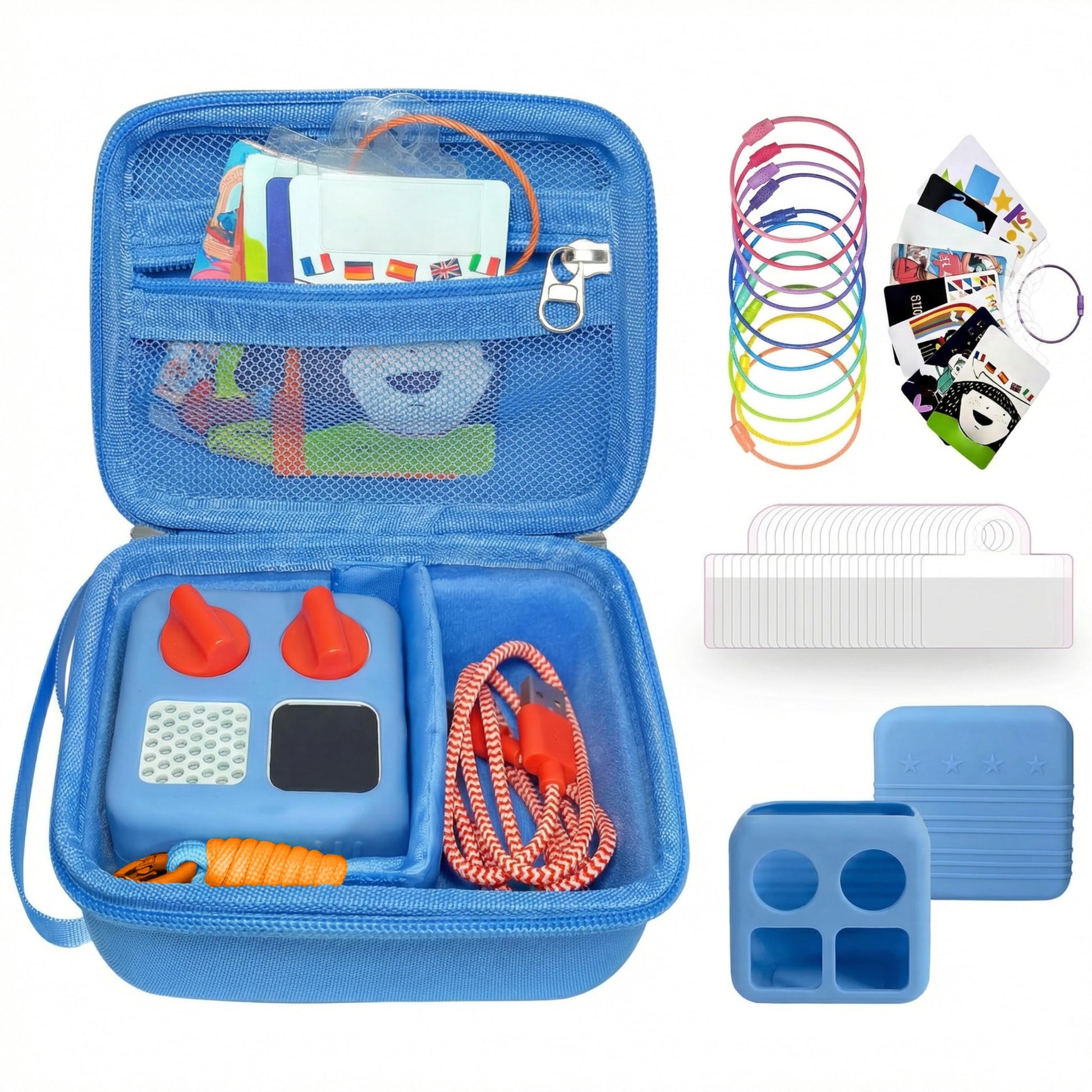 AUBOEAY Card Case for Yoto Mini Player, Travel Cards Holder with Silicone Cover, Kids Audio Music Accessory