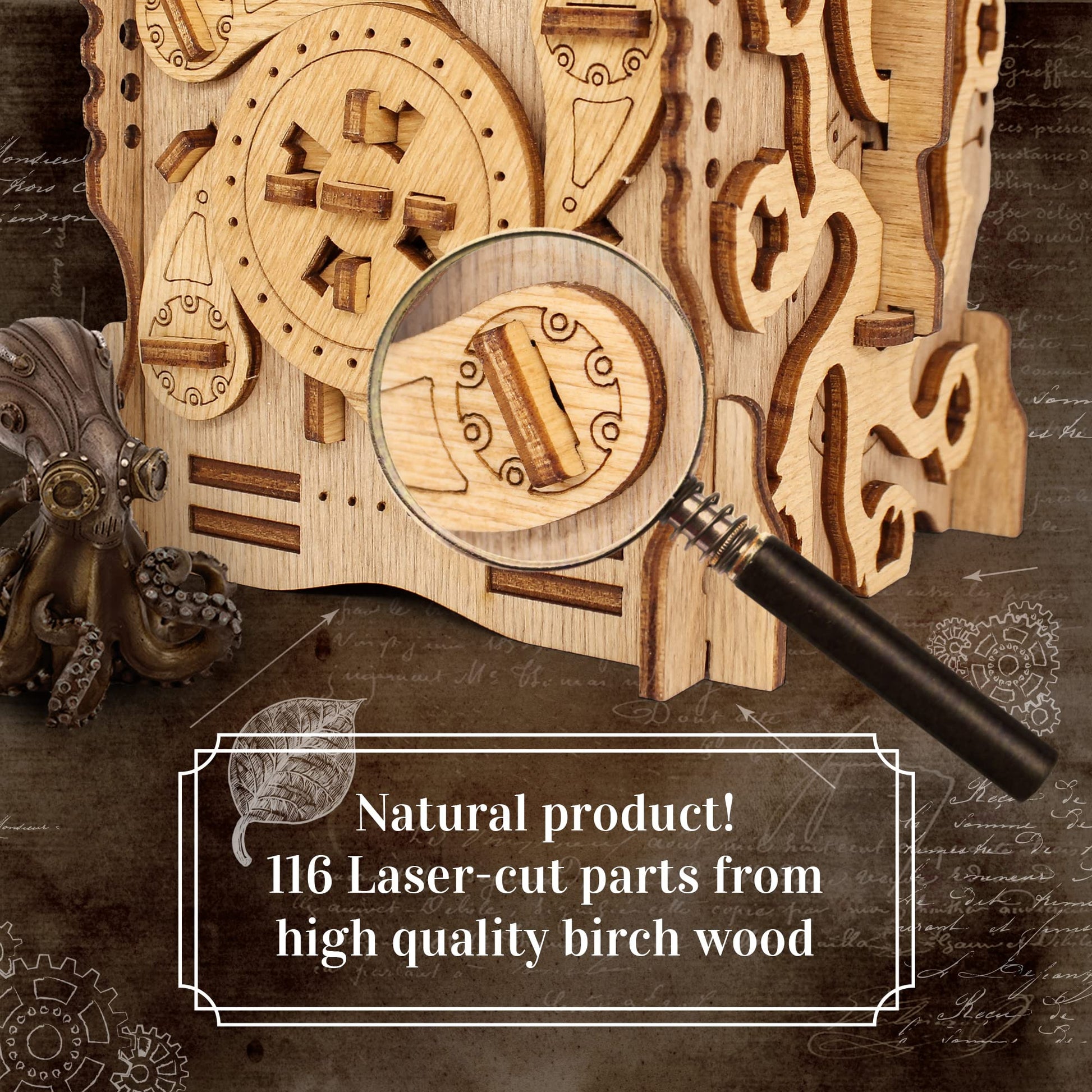 iDventure Cluebox Nautilus, Escape Room in a Wooden Puzzle Box for Adults