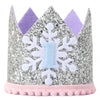 Rweseo Winter Onederland First Birthday Crown,Snowflake 1st Birthday Crown