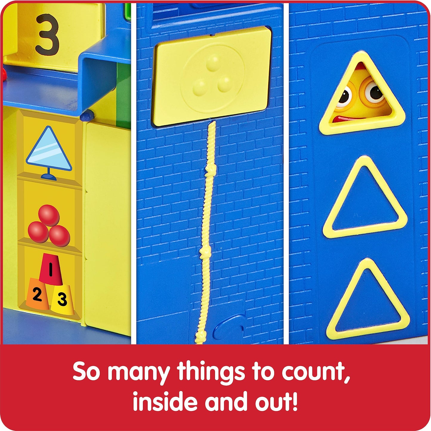 hand2mind Step Squad Mission Headquarters Playset - TV Show Action Figure Playset with 11 Accessories, Counting and Number Toys, for Toddlers and Kids