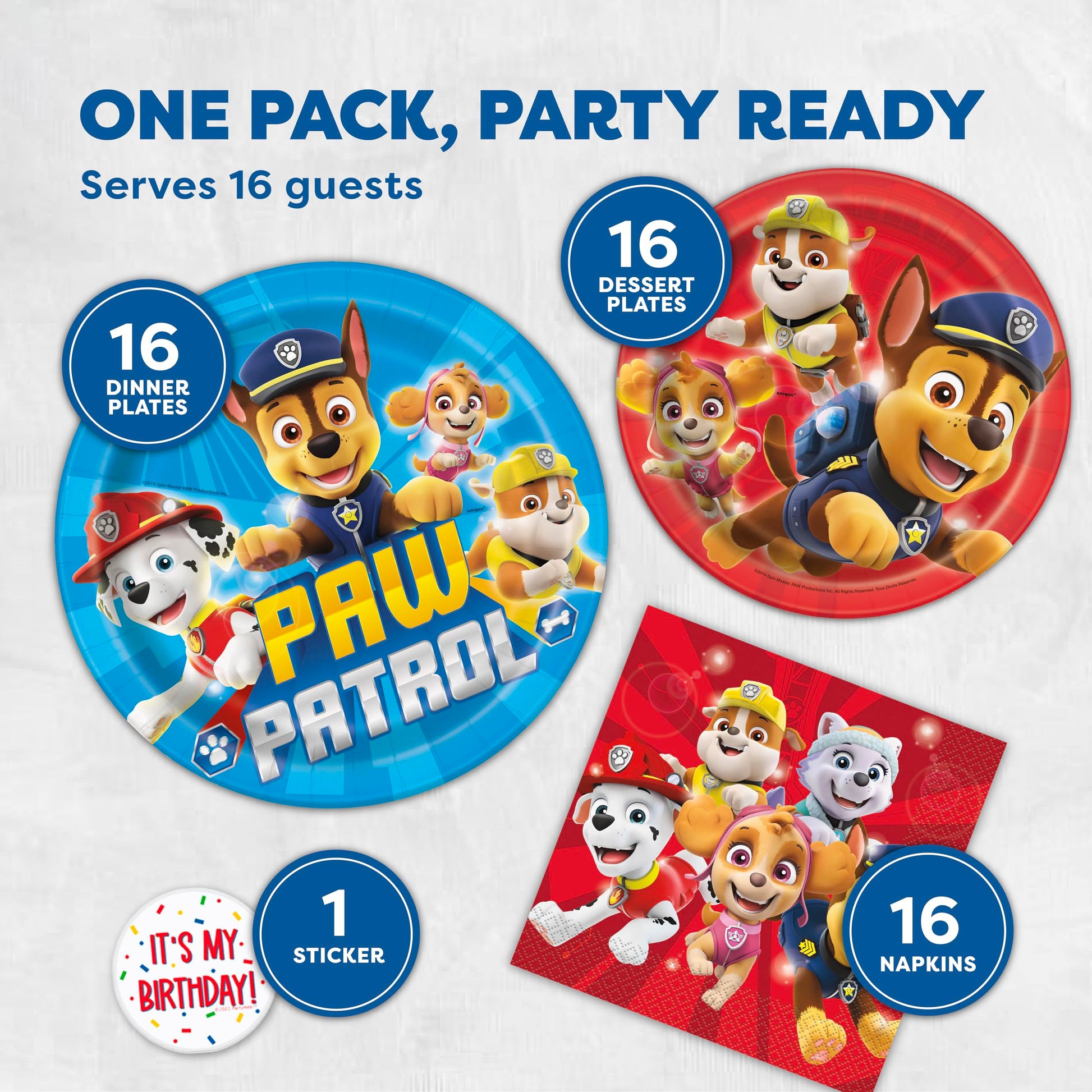 Paw Patrol Plates and Napkins - Paw Patrol Birthday Decorations for Party