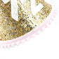 WAOUH Half Birthday Crown Hat - Mini Cake Smash Photo Prop for Baby's 6 Month Milestone, Party Hats for Kids (Baby Girl)