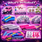 168 PCS Pink Magic Bendable Race Track Toy, Snap Together Create a Road Flexible Track Car Set for Toddlers, Kids, Boys, and Girls