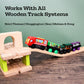 Pete-Za Motorized Train for Wooden Track - Pizza Themed Battery Operated Locomotive - Includes Magnetic Pizza Pieces - Electric Powered Engine
