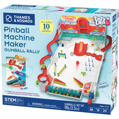 Thames & Kosmos Pinball Machine Maker STEM Experiment Kit Toy of the Year Finalist, Gumball Rally l Explore Physics, Force, Motion, Gravity, Simple