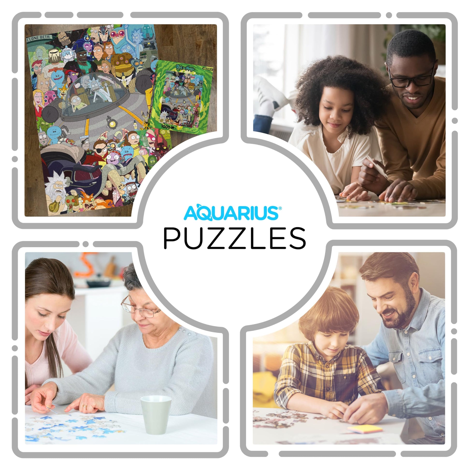 AQUARIUS Rick and Morty Puzzle, 1000 Piece Jigsaw Puzzle, 20 x 27 Inch Adult Swim Gift for Fans, Collectors and Adults