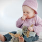 Puzzled DolliBu Brown Moose Soft Plush Baby Shoes - Soft & Fluffy Wild Life Fleece Unisex Footwear with Stuffed Animal Moose for Baby Boy or Girl