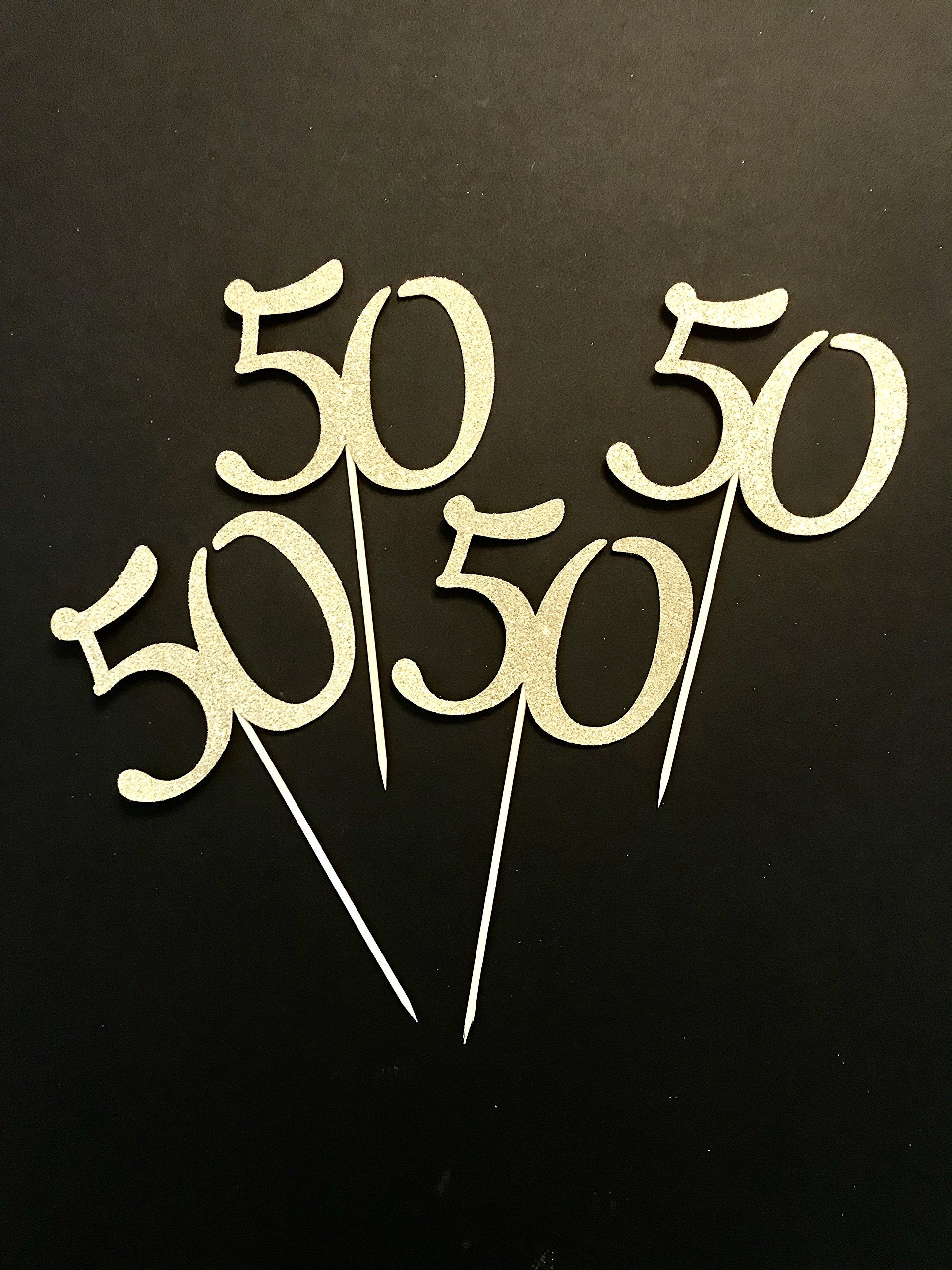 50th Birthday Centerpieces SET OF 4
