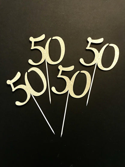50th Birthday Centerpieces SET OF 4