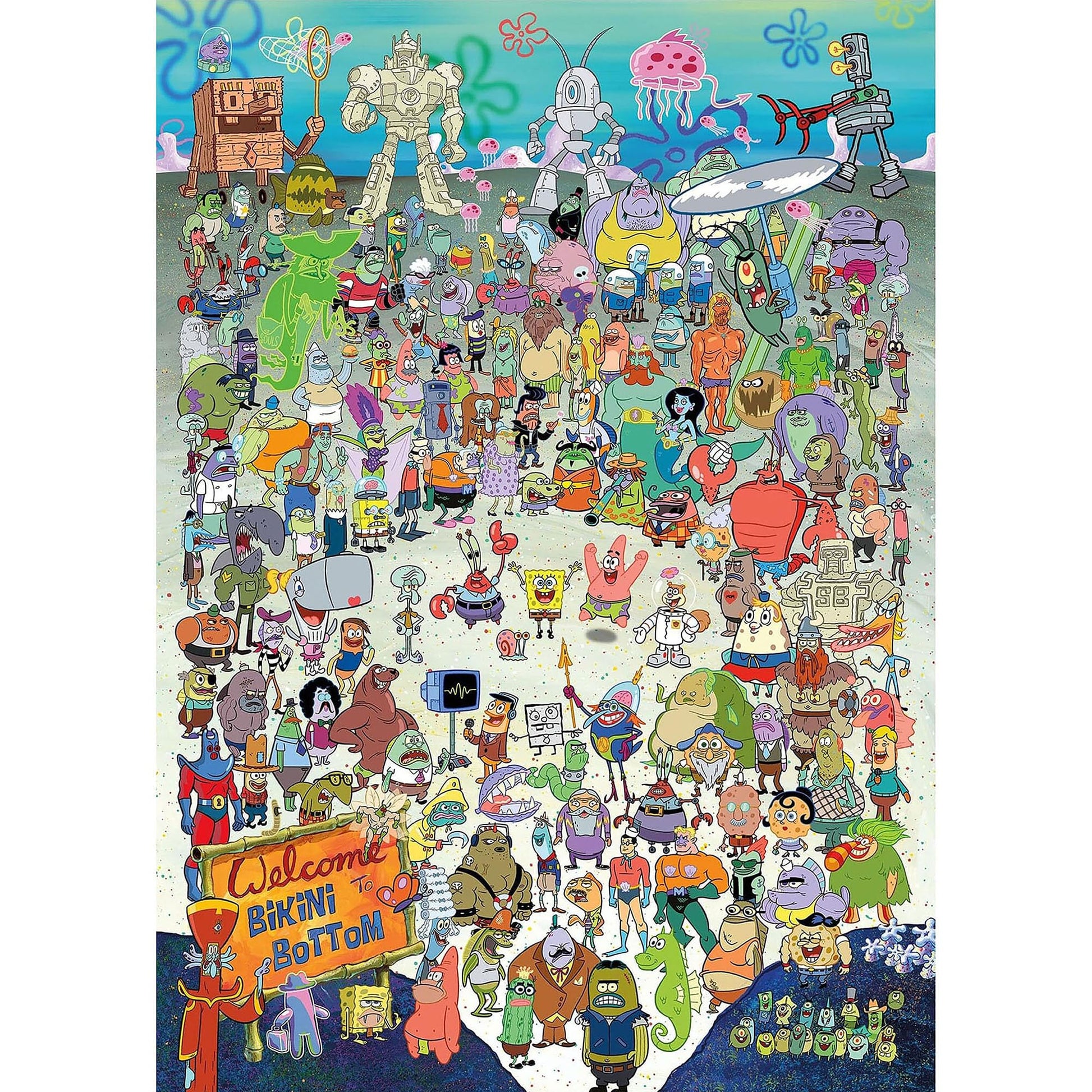 AQUARIUS SpongeBob SquarePants Puzzle (1000 Piece Jigsaw Puzzle) - Officially Licensed SpongeBob Merchandise & Collectibles-Glare Free -Precision Fit
