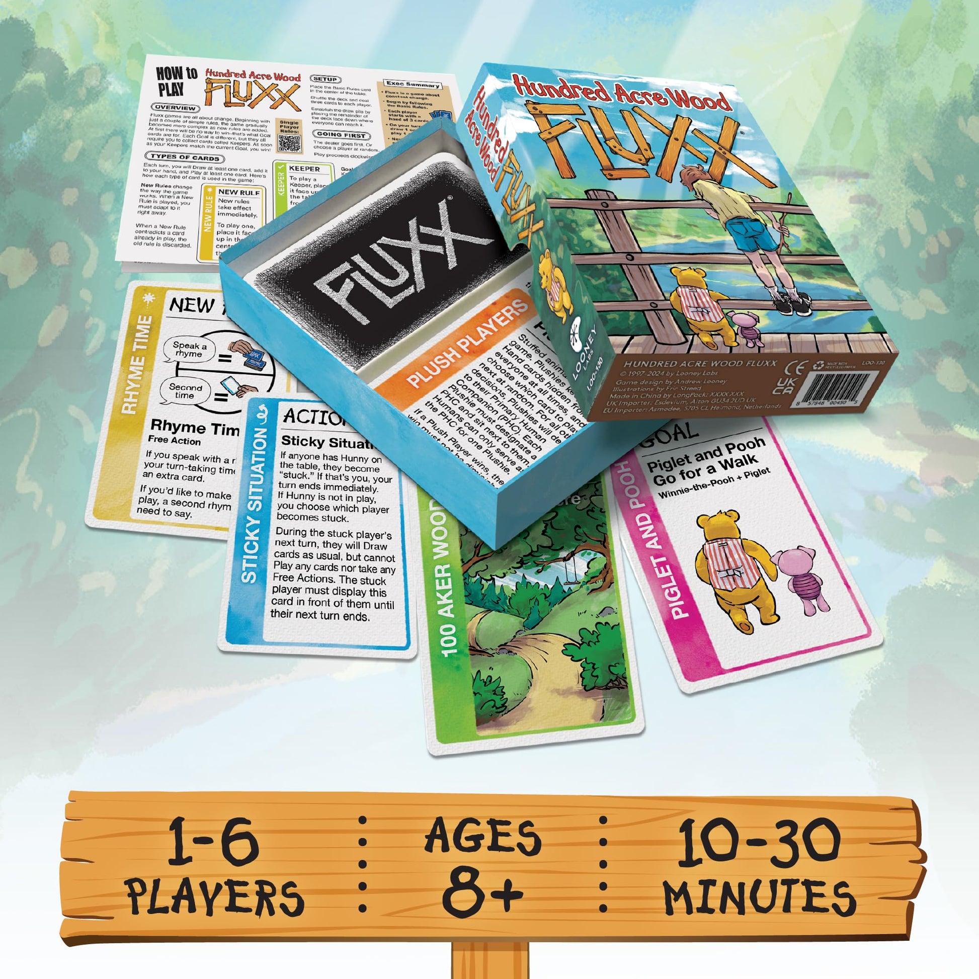 Looney Labs Hundred Acre Wood Fluxx Card Game - Fun for Family, Friends, & Winnie-the-Pooh Fans