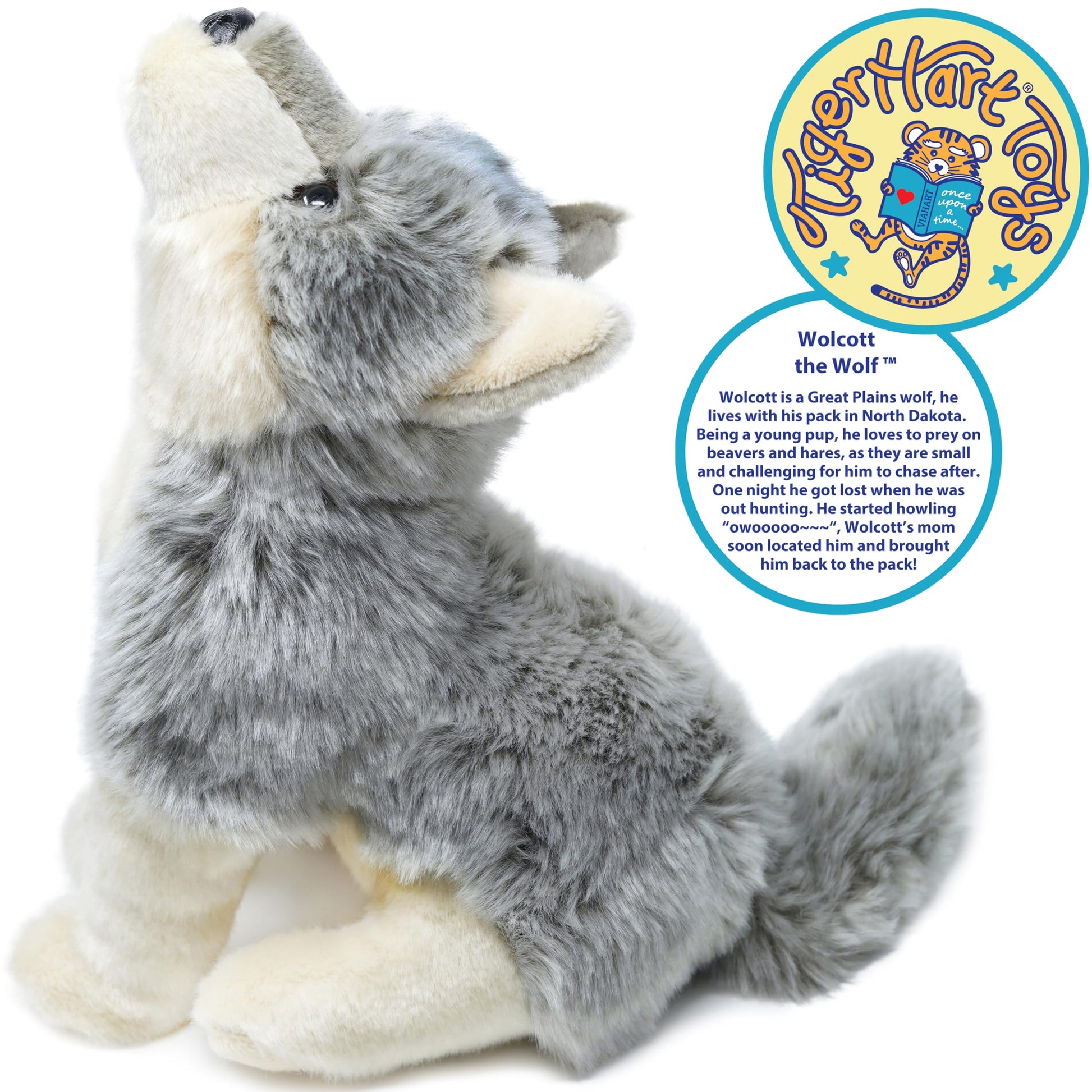 TigerHart Wolcott The Wolf - 11 Inch Stuffed Animal Plush