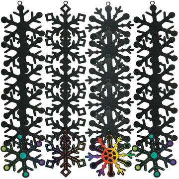Fun Express Magic Color Scratch Snowflakes Ornaments - VBS 2026 Vacation Bible School Supplies/Decor - Crafts for Kids and Fun Home Activities