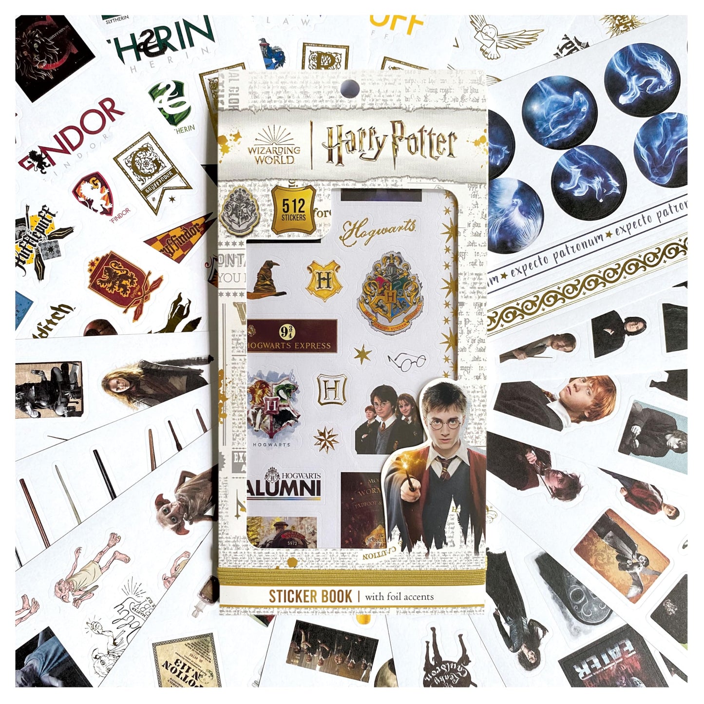 Paper House Productions Harry Potter Foil Accent 512-Piece Officially Licensed Sticker Folio - Houses, Characters, Planner Stickers and More!