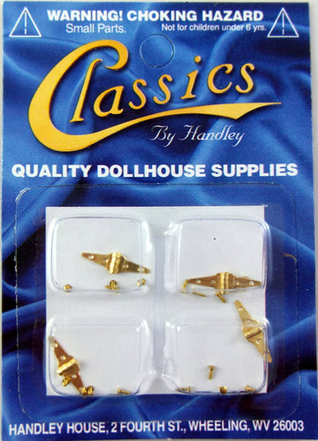 Maison de Poupée charnières en métal 4x en laiton triangle