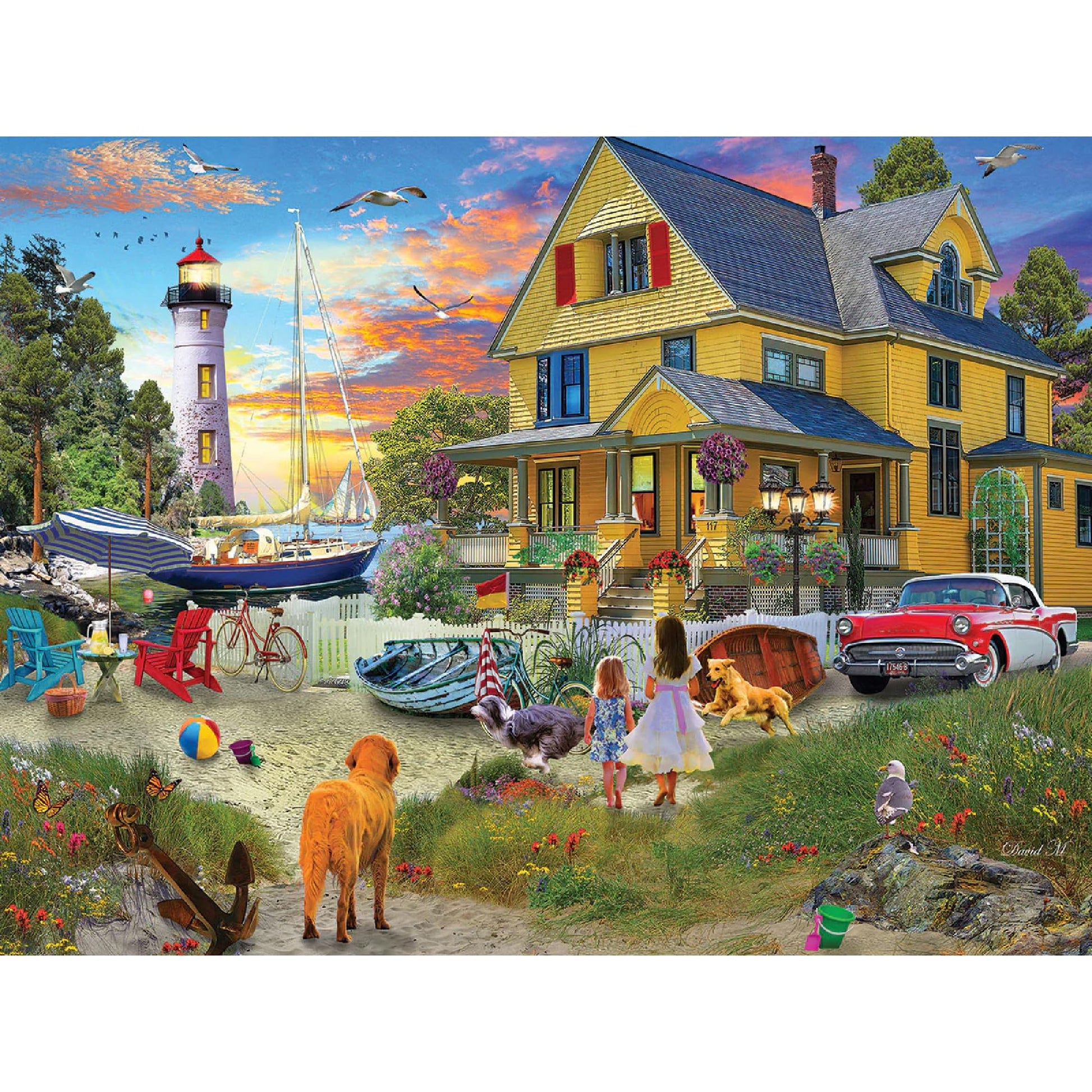 White Mountain 500 Piece Jigsaw Puzzle, My Yellow Beach House