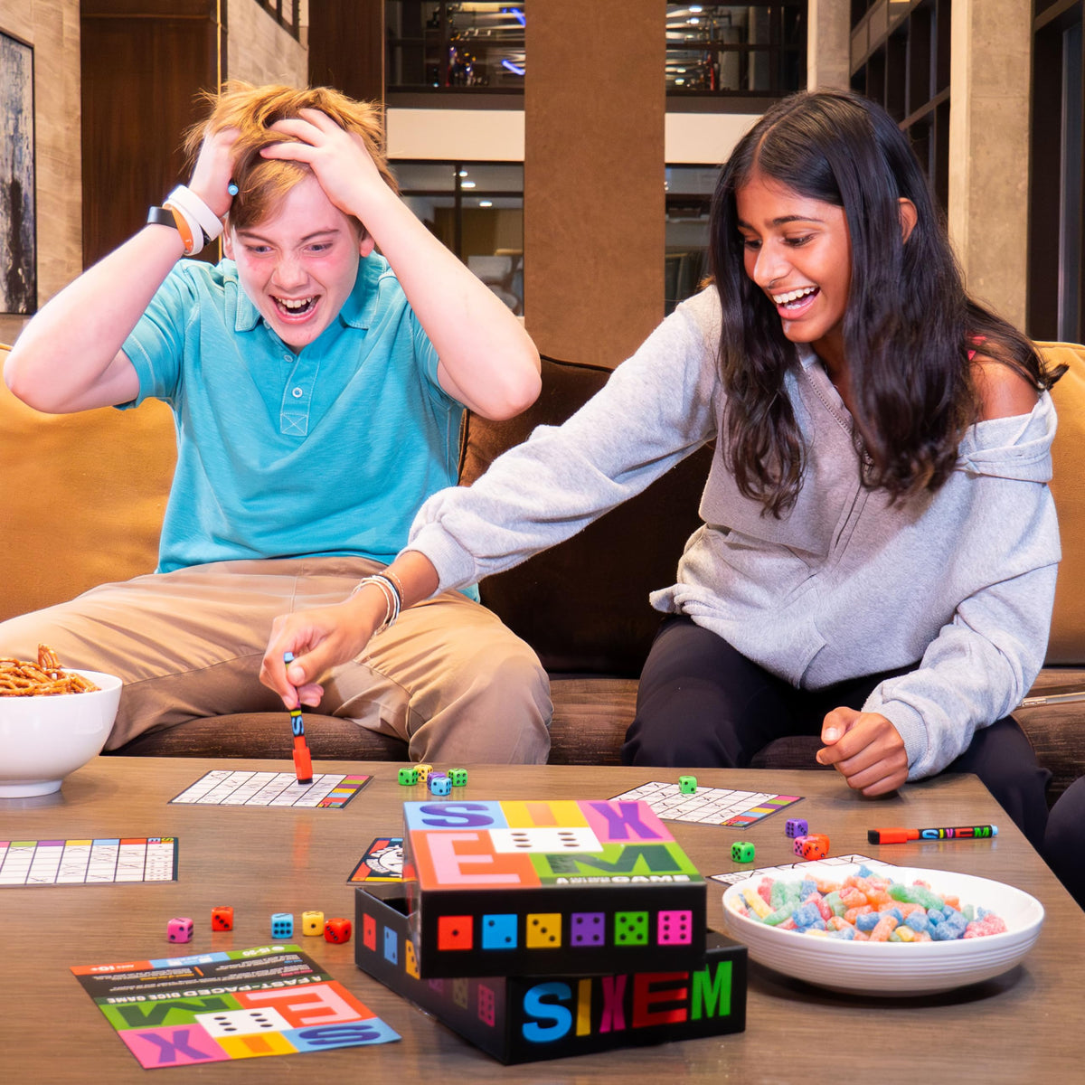 Hootenanny Games Sixem Dice Game, Speed, Strategy & Sabotage, 2-4 Players