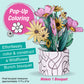 Faber-Castell Pop Up Coloring Bouquet: Wildflower - Crafts for Adults and Relaxation Gifts for Women | Craft Kits for Adults | Unique Gifts and DIY