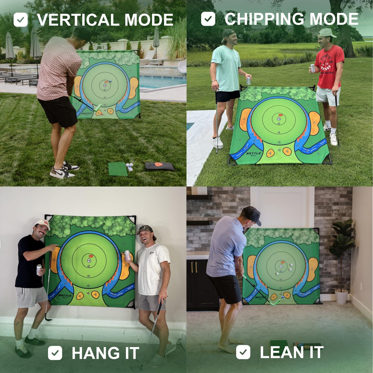 Battle Golf Chipping Game - The Original Portable Golf Game for Chipping Practice for Dads and Junior Golfers - Indoor and Outdoor (Standard