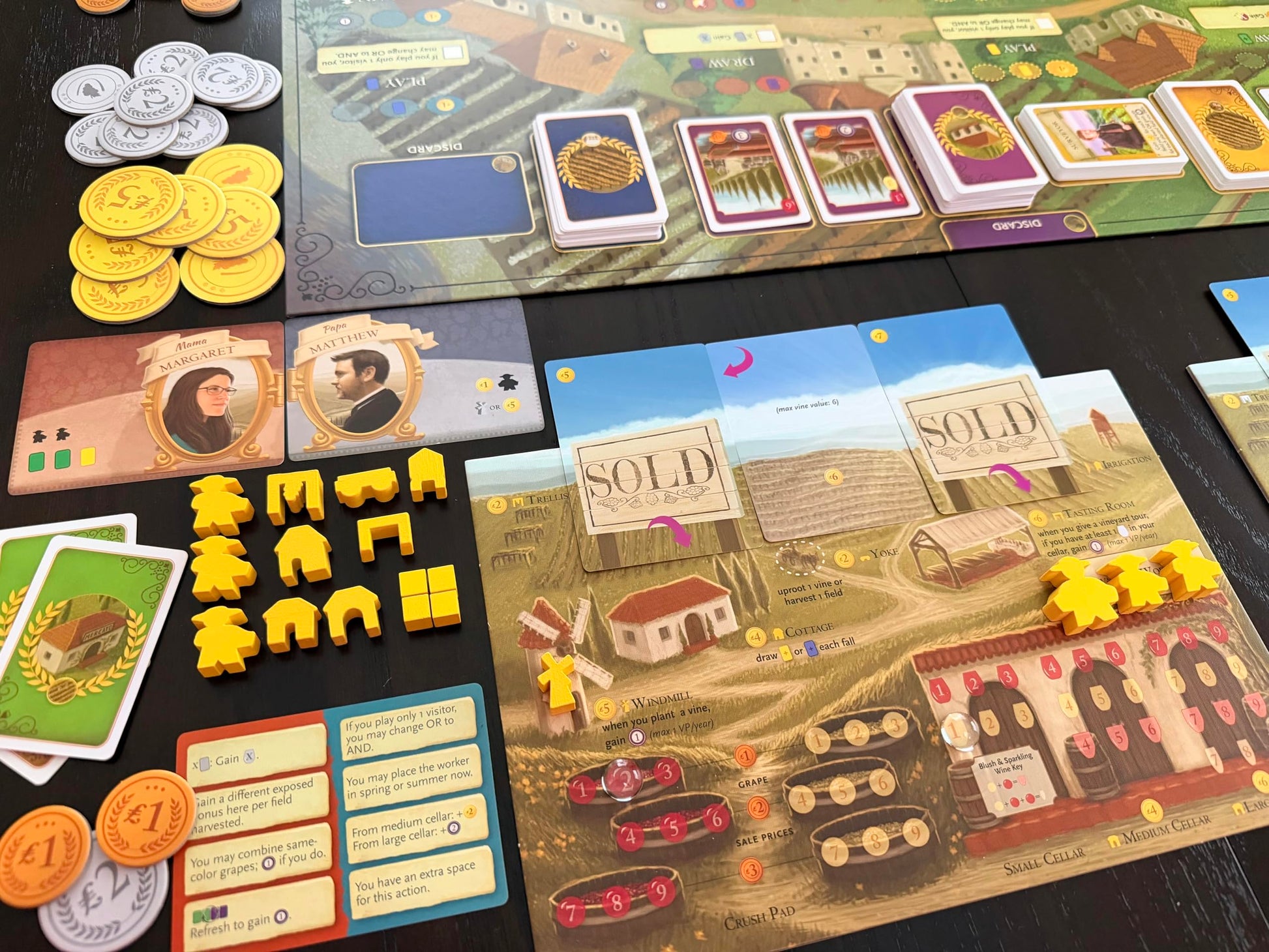 Stonemaier Games: Viticulture: Bordeaux Expansion by Jamey Stegmaier | Add to Viticulture (Base Game) | A New Board Featuring Updated Graphics