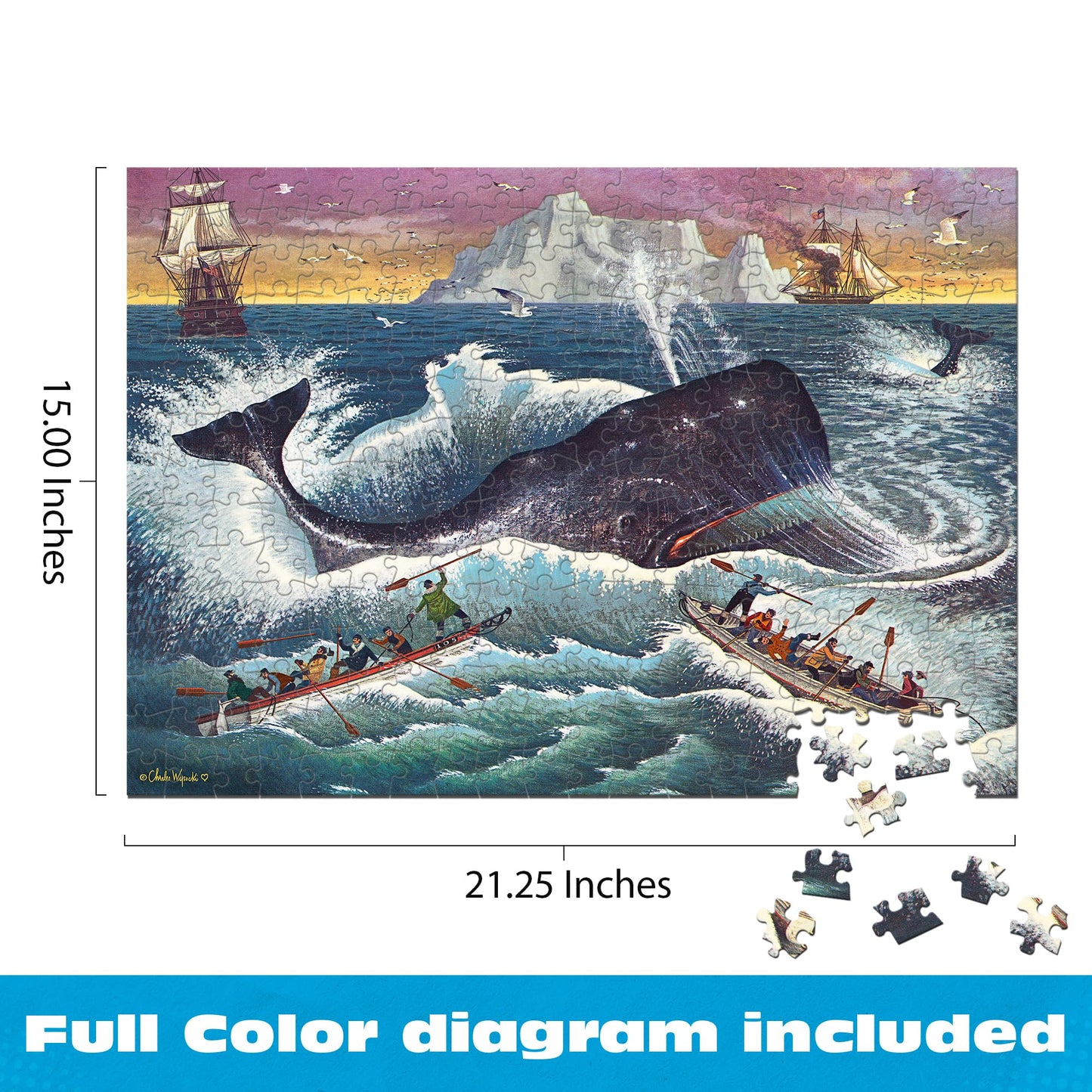 Buffalo Games Charles Wysocki,The Whale's Victory,300 Piece Jigsaw Puzzle