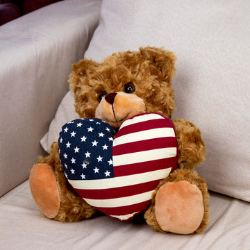 Plushland American Pillow Bear 11 Inches Adorable Beige Pillow Plush Stuffed Animal Toy for Kids Children