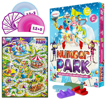 Number Park - Addition & Subtraction Math Board Game for Kids Ages 5-8 - Fun STEM Learning Game for Kindergarten, 1st & 2nd Grade, Homeschool