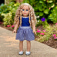 Saturday Afternoon - Navy Blue Dress - Clothes Fits 18 Inch Doll (Shoes Sold Separately) (Doll Not Included)