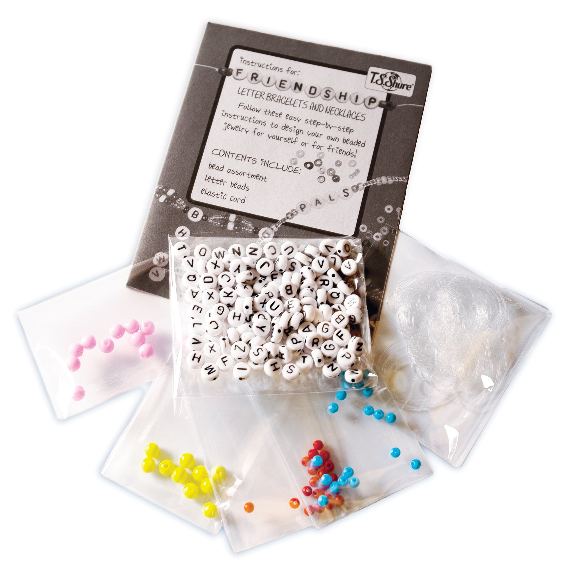 TS Shure by Bendon Friendship Bracelet Mini Craft Activity Tin with 190 Beads and Elastic Cord 51243